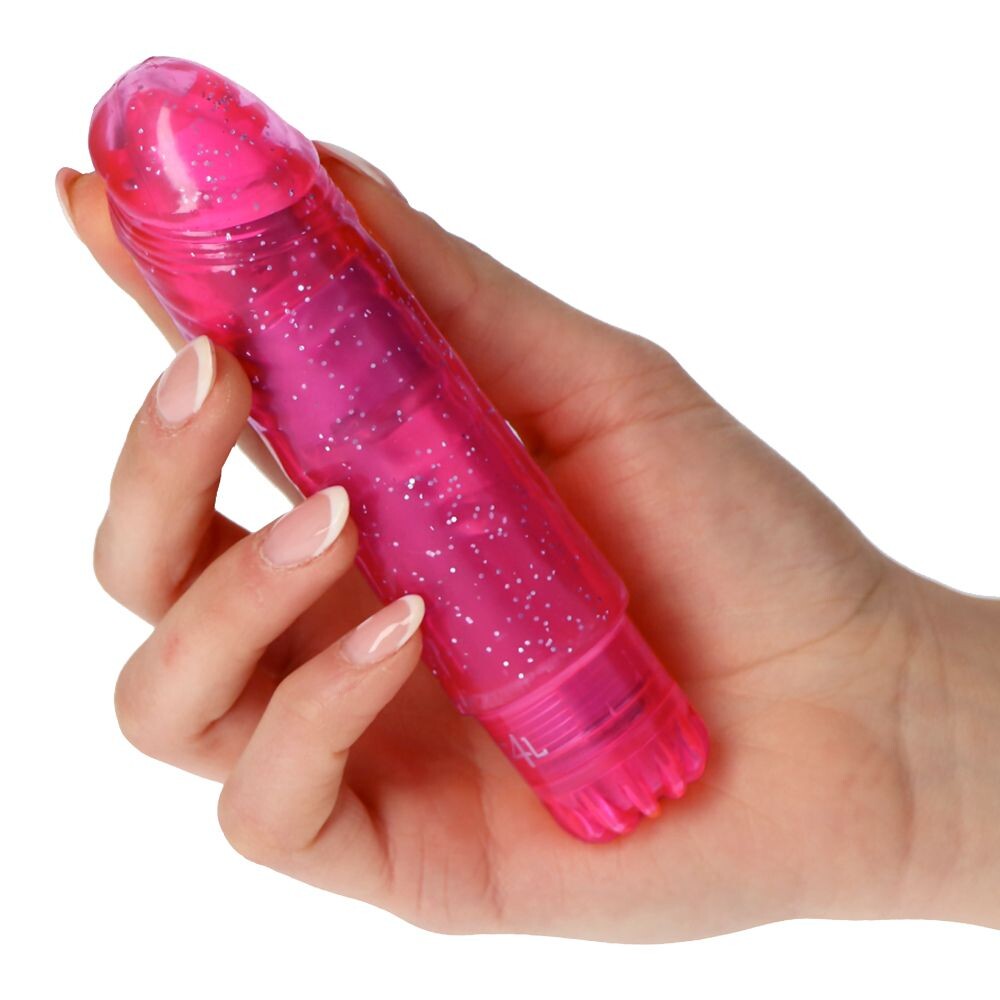 Vibratore Realistico Gleamy Glitter 13,5 cm - immagine 1