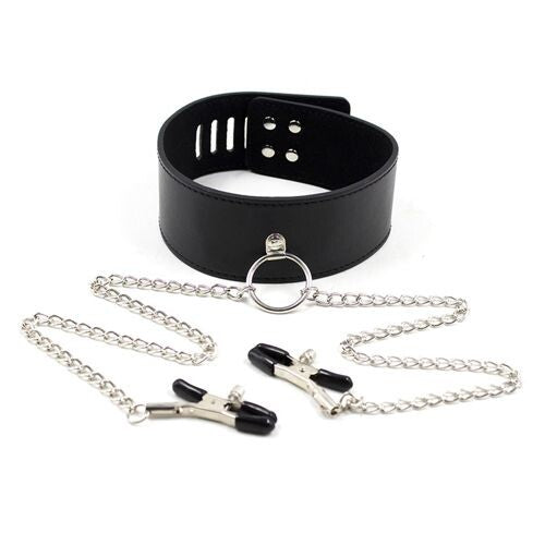 Collare Bondage con Morsetti Leash - immagine 1