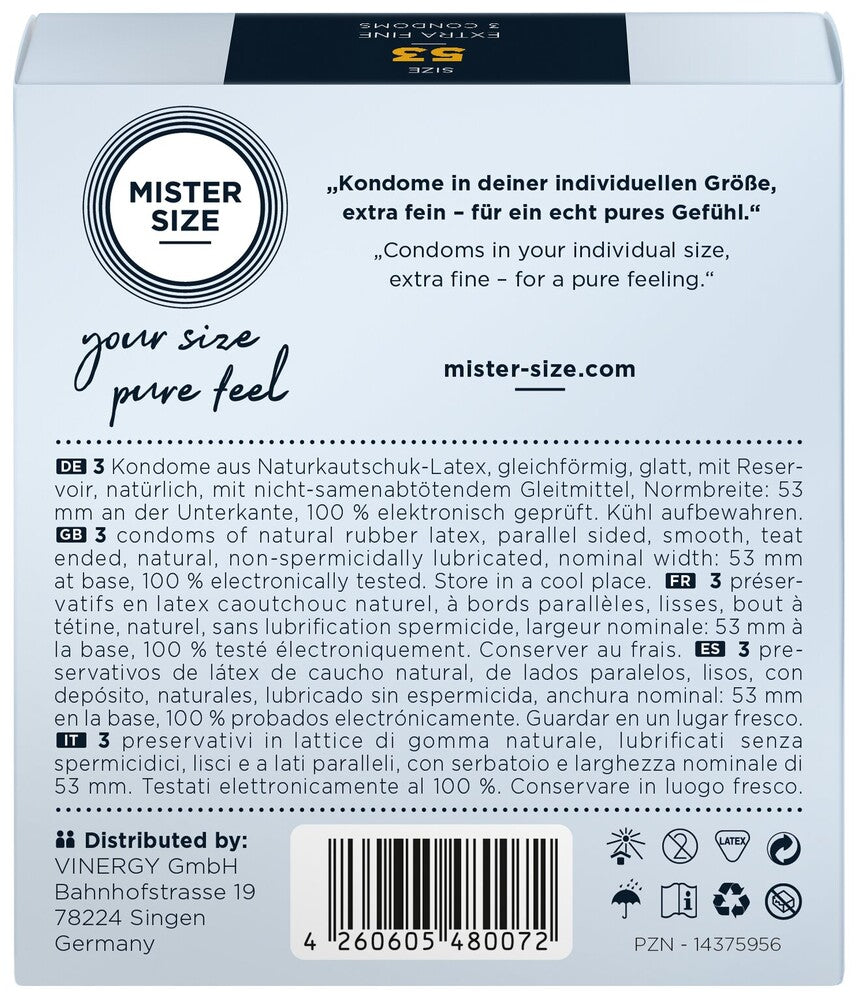 Preservativi Ultra Sottili 53 Mister Size - immagine 7