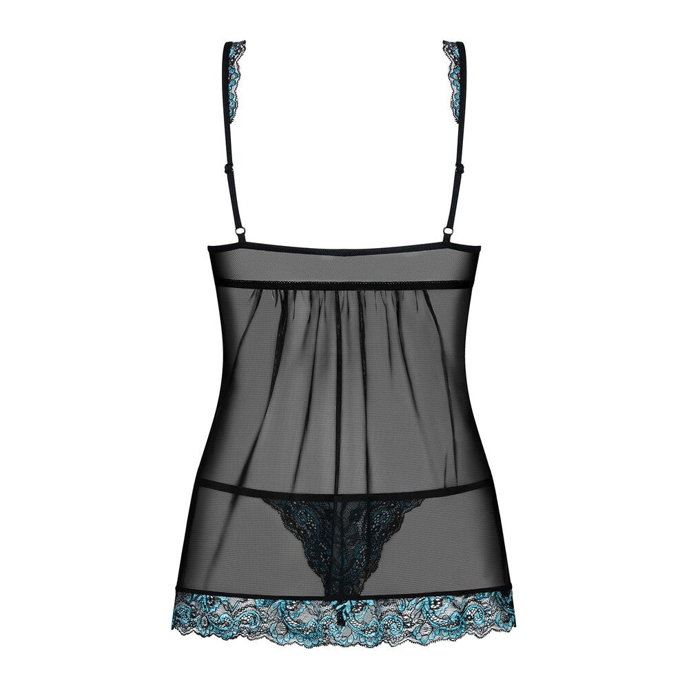 Baby Doll e Perizoma Sexy Amanta Nero - immagine 3