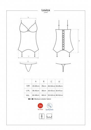 Corsetto e Perizoma Sexy Lovica Rosso - immagine 5