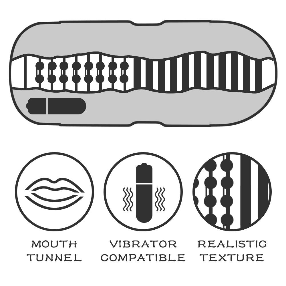 Masturbatore Sexy Mouth Vibro - immagine 2
