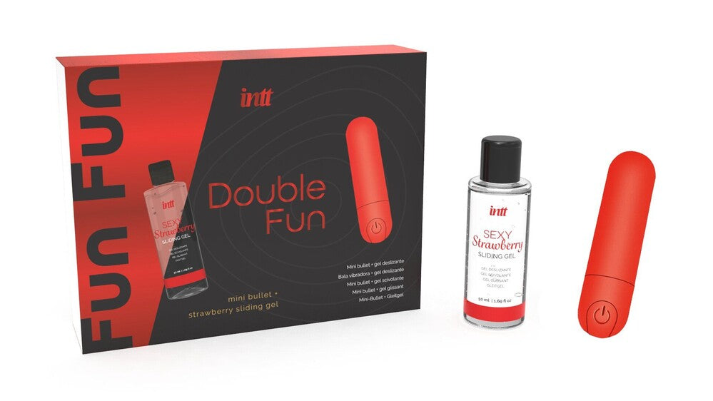 Mini Vibratore Double Fun e Lubrificante - immagine 1
