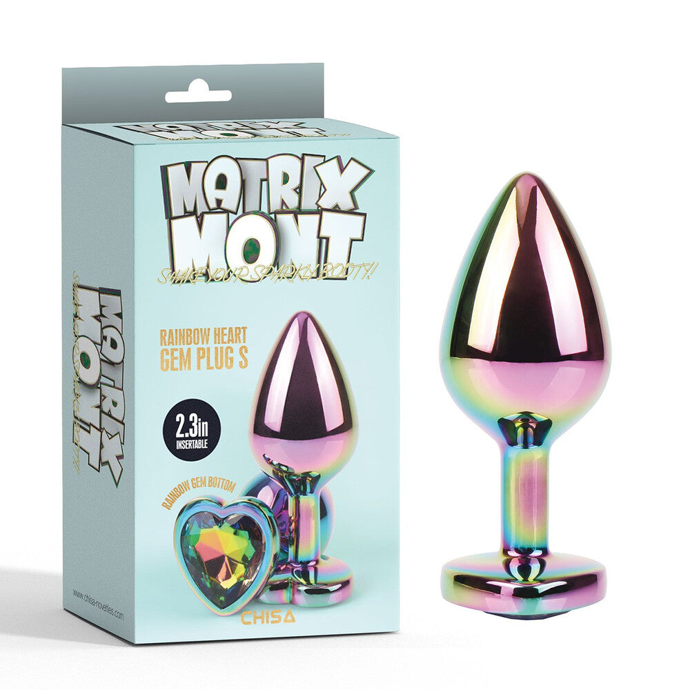 Plug Anale Rainbow Heart Gem Ø 2,7 cm - immagine 6