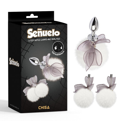 Pinzette per Capezzoli Cutesy e Plug Anale - immagine 1