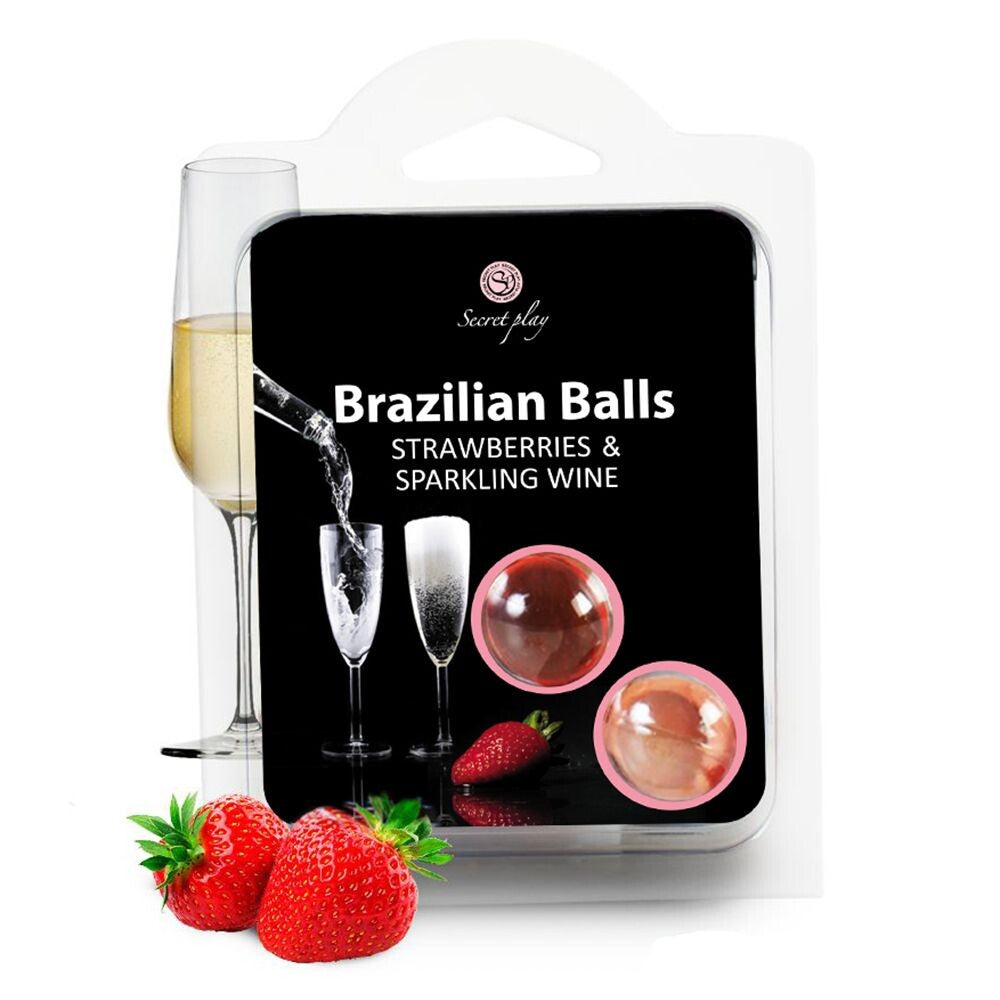 Olio Massaggio Brazilian Balls Fragola e Spumante - immagine 1