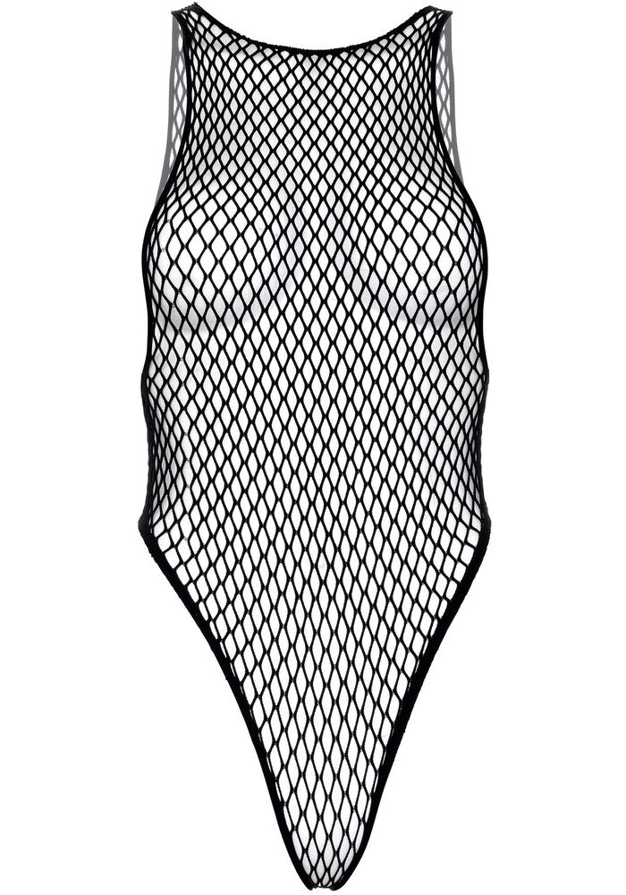 Body Sexy Net Snap Crotch Tank Nero - immagine 7