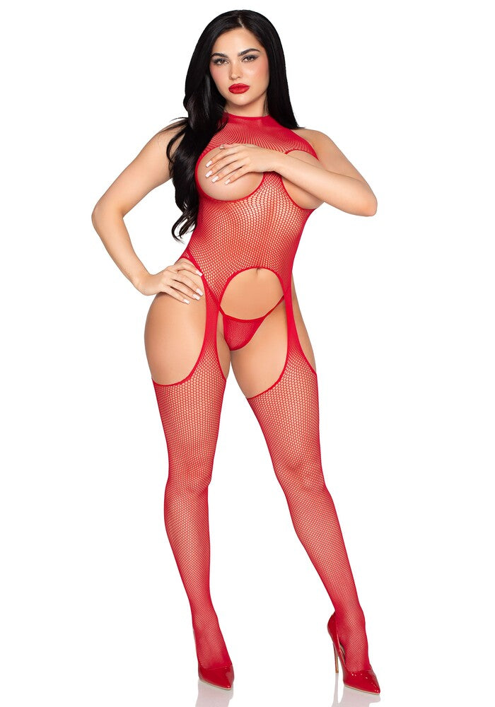 Tuta Sexy Cupless Rosso - immagine 1
