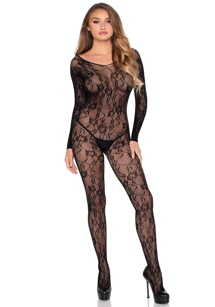 Tuta Sexy Lace Nero - immagine 1