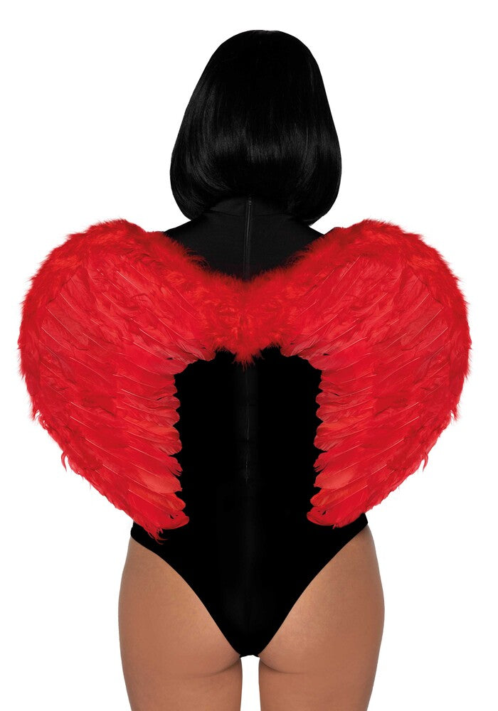 Ali Diavolo Sexy Marabou Feather Rosso - immagine 3