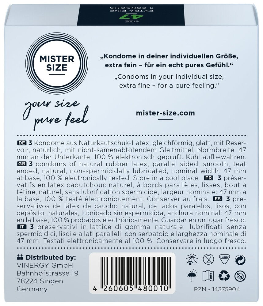 Preservativi Ultra Sottili 47 Mister Size - immagine 5