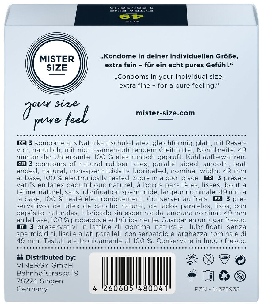 Preservativi Ultra Sottili 49 Mister Size - immagine 7