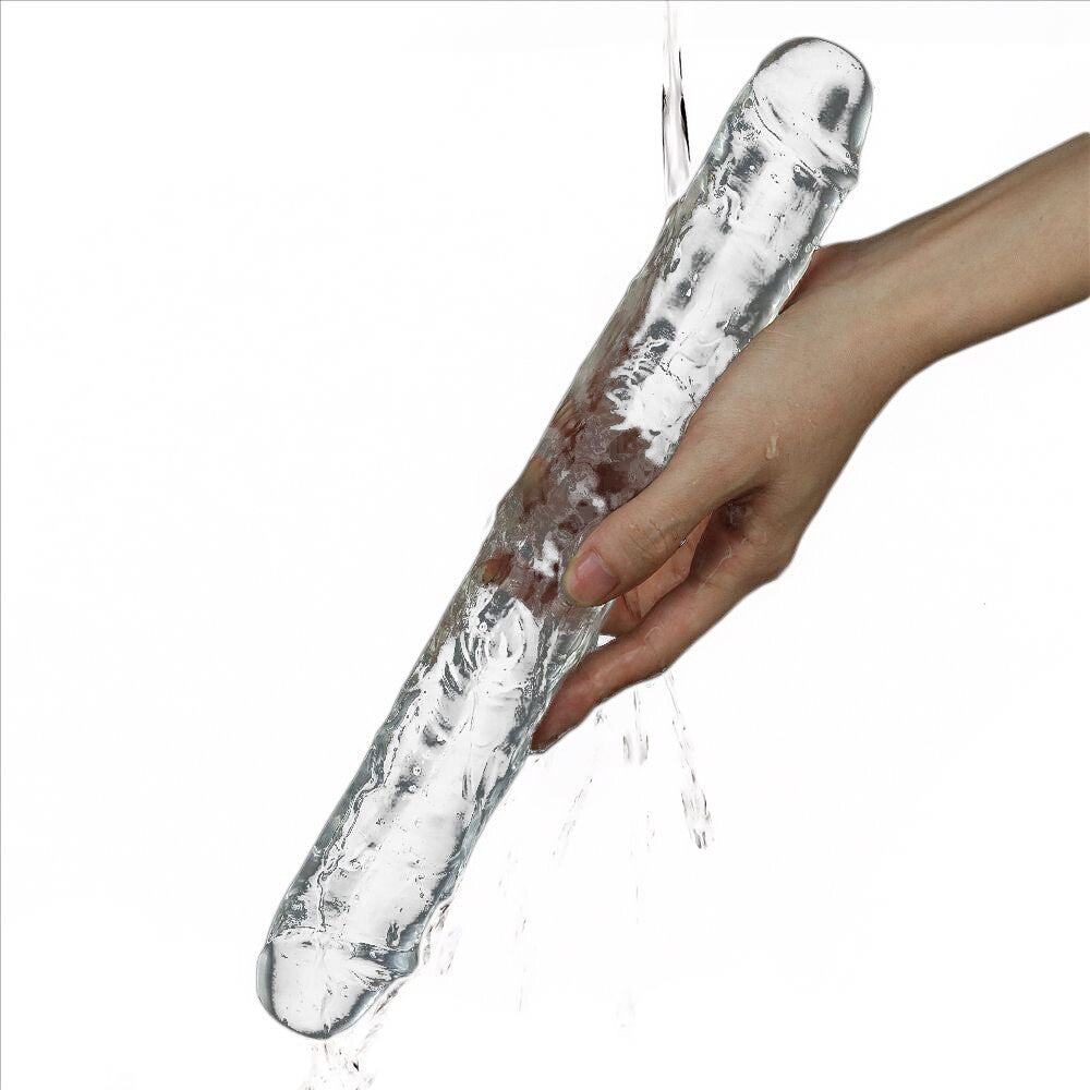 Dildo Doppio Flawless Clear 30 cm - immagine 3
