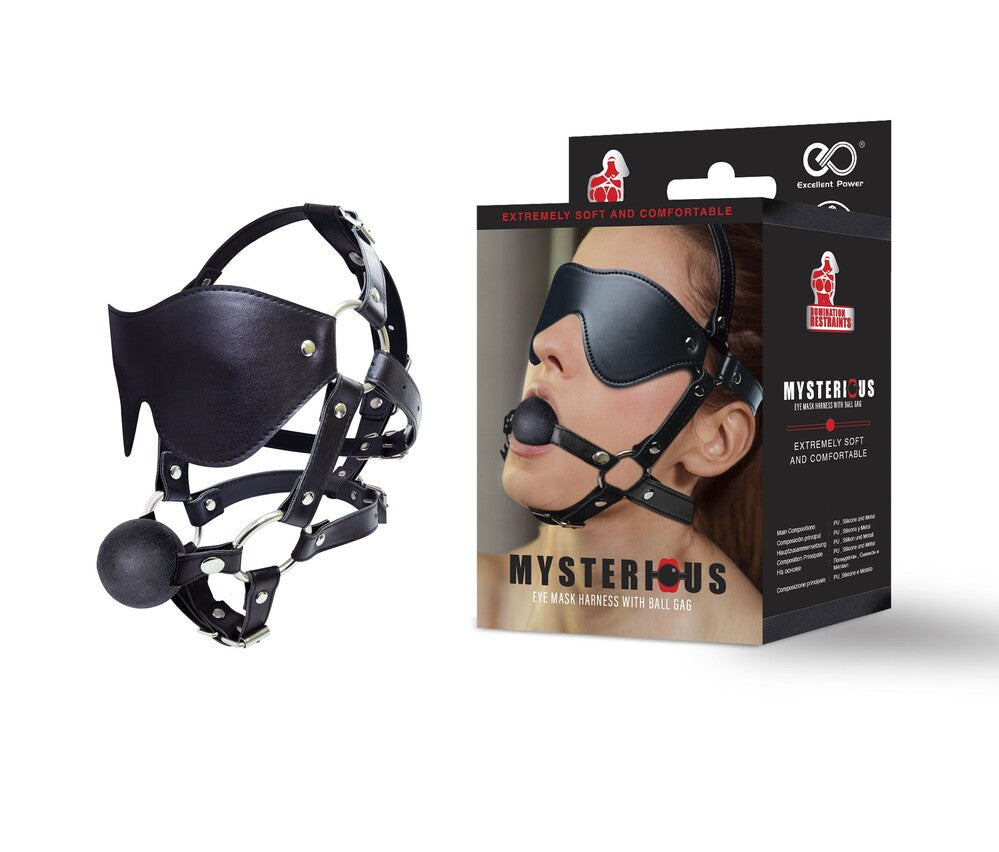 Ball Gag e Maschera Bondage Mysterious - immagine 1