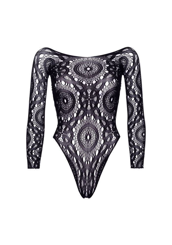 Body Sexy Snap Crotch Thong Back Nero - immagine 3