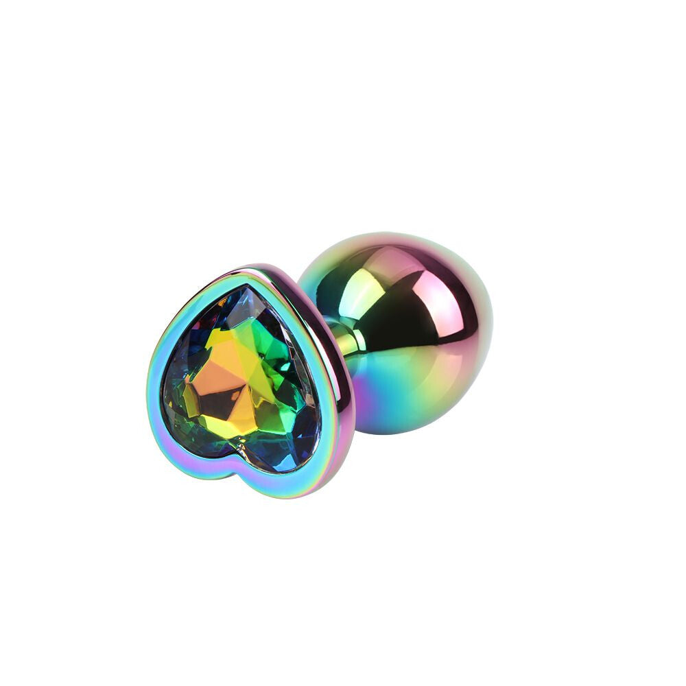 Plug Anale Rainbow Heart Gem Ø 3,3 cm - immagine 1