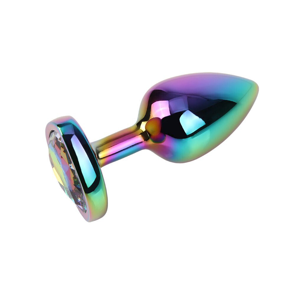 Plug Anale Rainbow Heart Gem Ø 2,7 cm - immagine 3