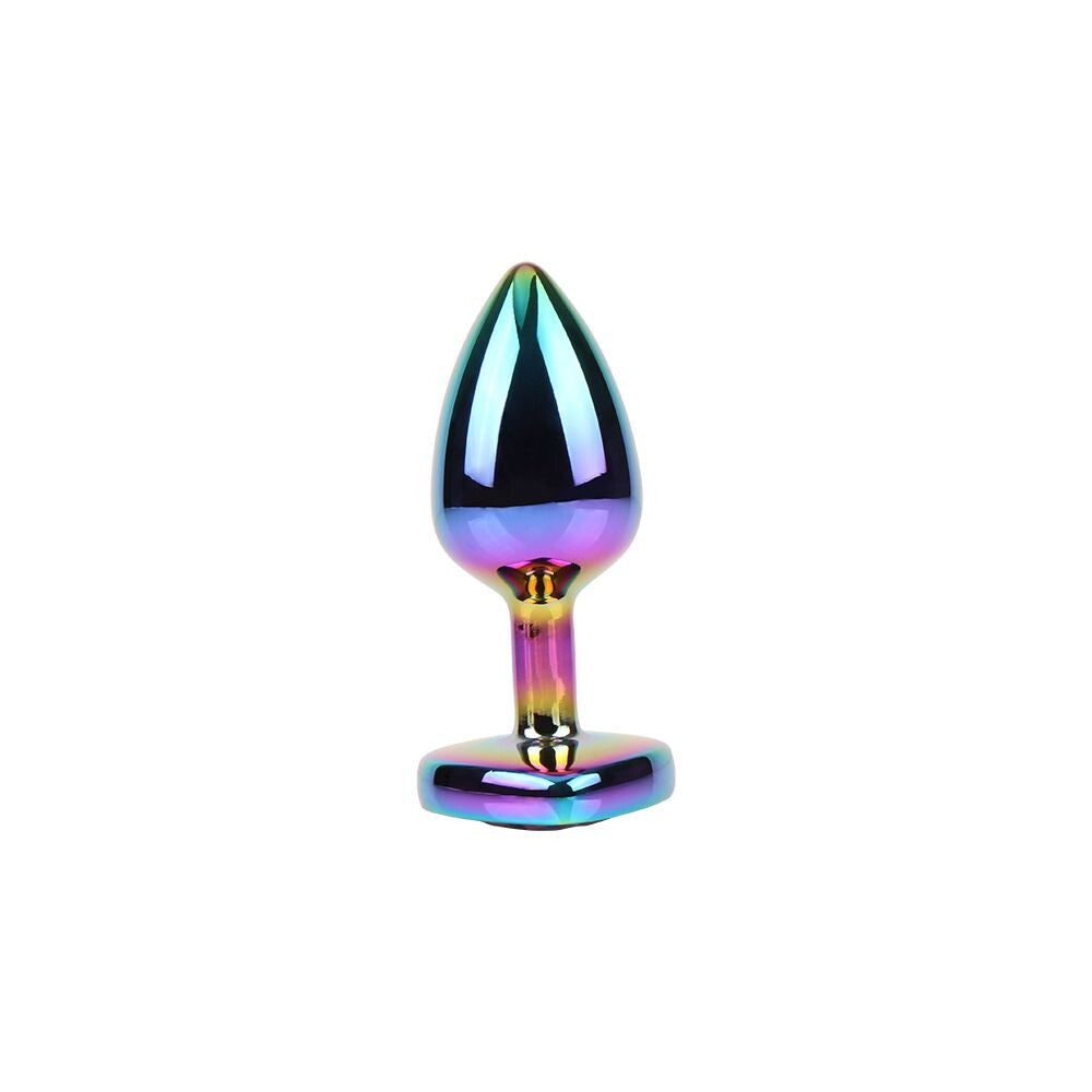 Plug Anale Rainbow Heart Gem Ø 2,7 cm - immagine 4