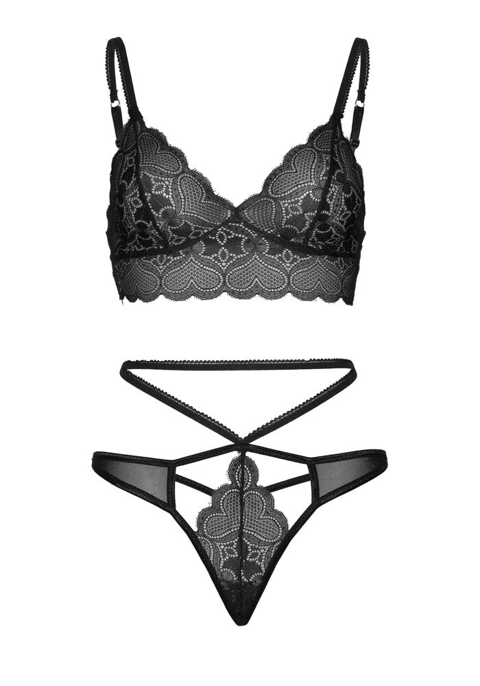 Completino Sexy Sweetheart Bralette Nero - immagine 5