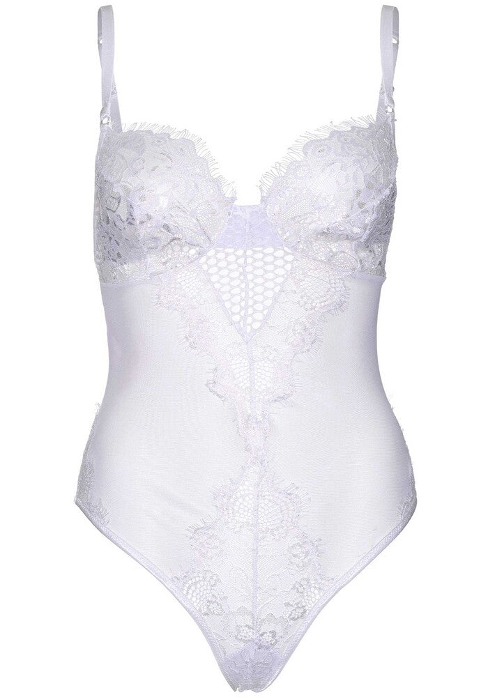 Body Sexy Lace and Sheer Bianco - immagine 3