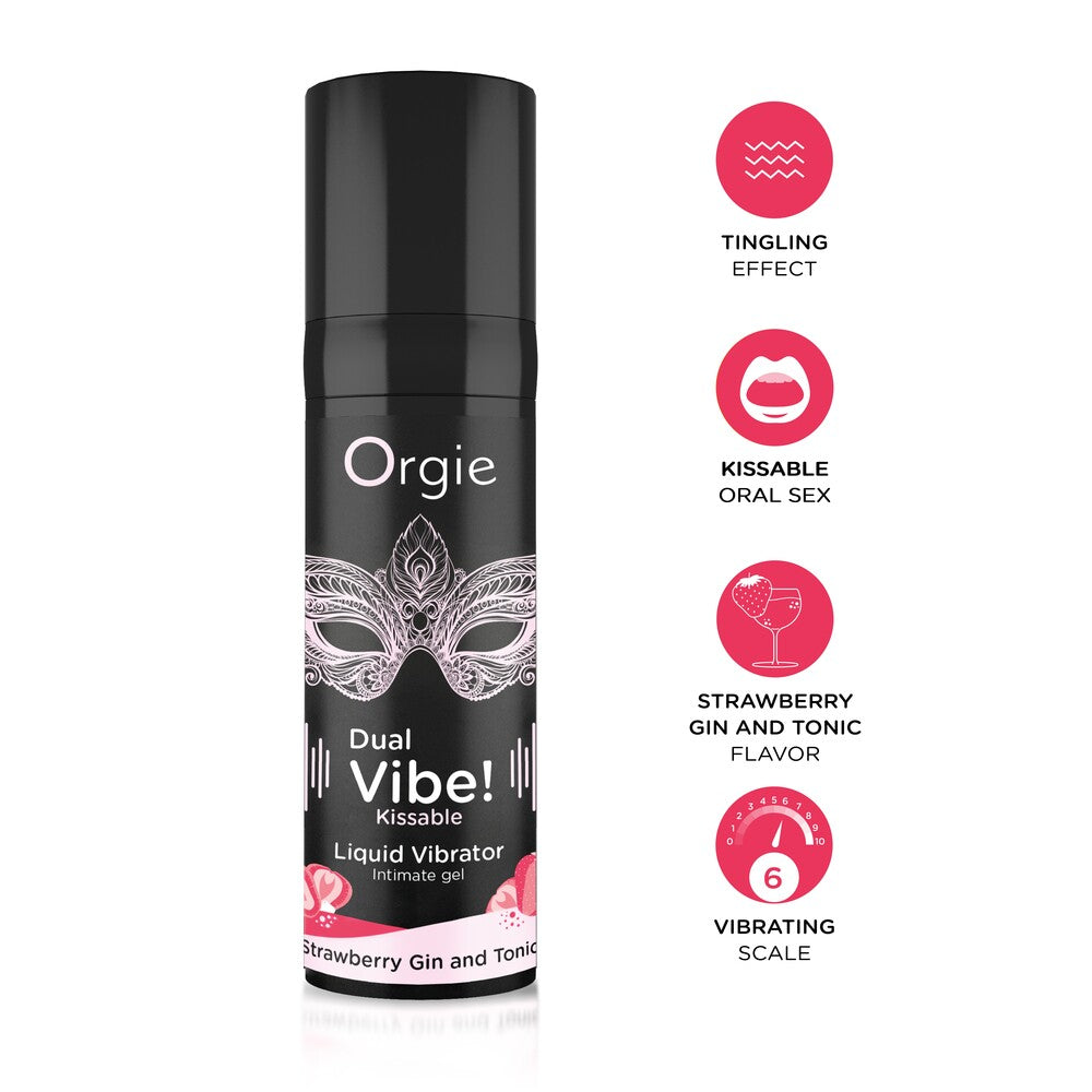 Vibratore Liquido Dual Vibe Strawberry Gin And Tonic 15ml - immagine 3