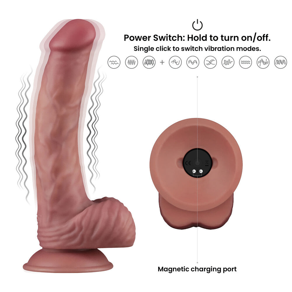 Vibratore Realistico Power Cock Silken - immagine 9