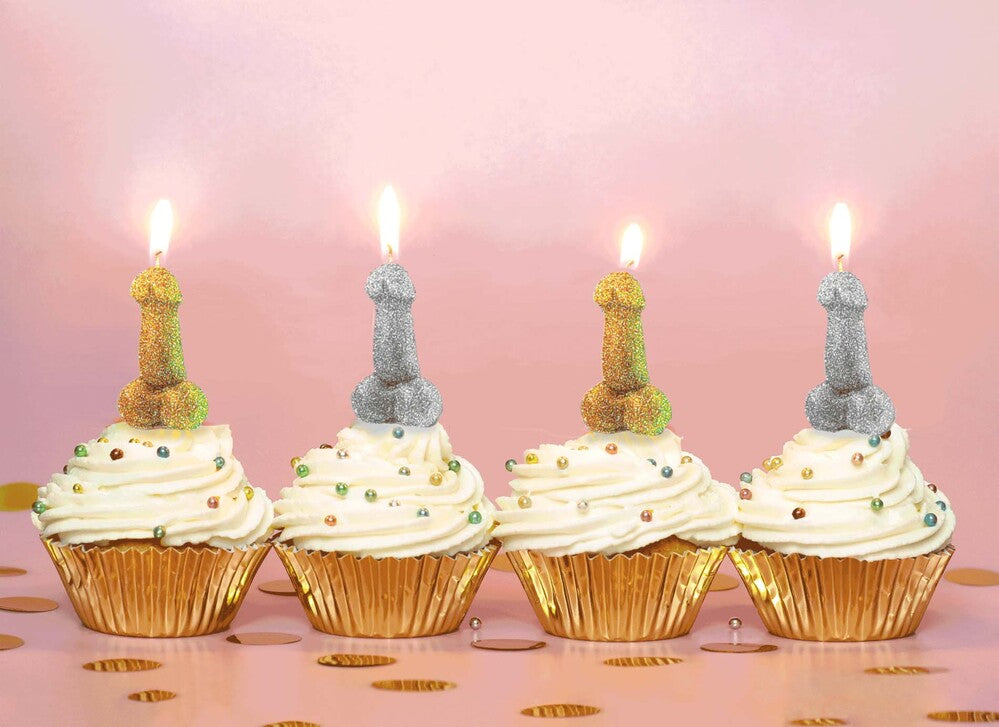 Candeline a Forma di Pene Glitter - immagine 3